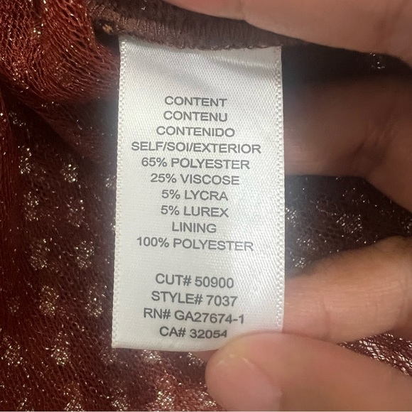 Anthropologie Eva Franco S Brown Jacquard Tulle Boho Feminine Sleeveless Top - Picture 12 of 16